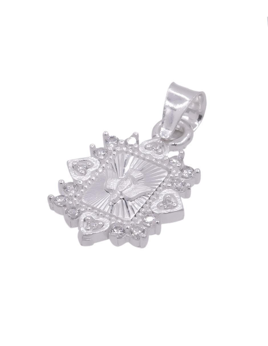 Dije cuadrado de plata P 925 2