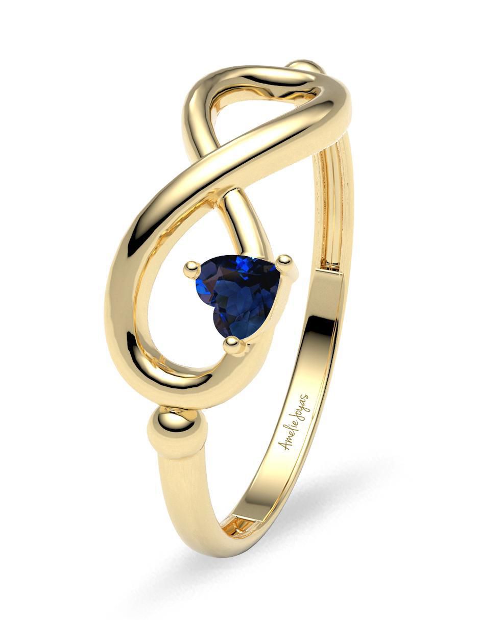 Anillo "de (si aplica)" infinito amelie joyas sin colección sin temática 14 k "de" oro zafiro