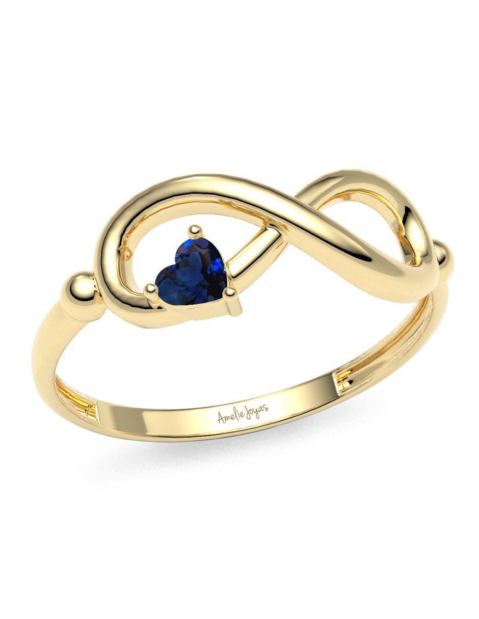 Anillo "de (si aplica)" infinito amelie joyas sin colección sin temática 14 k "de" oro zafiro
