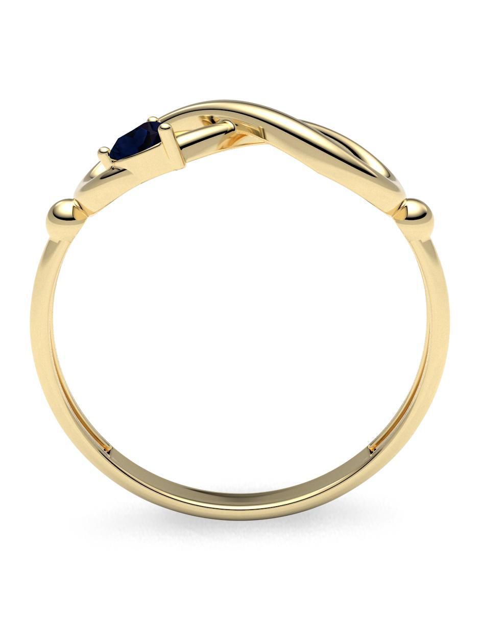 Anillo "de (si aplica)" infinito amelie joyas sin colección sin temática 14 k "de" oro zafiro