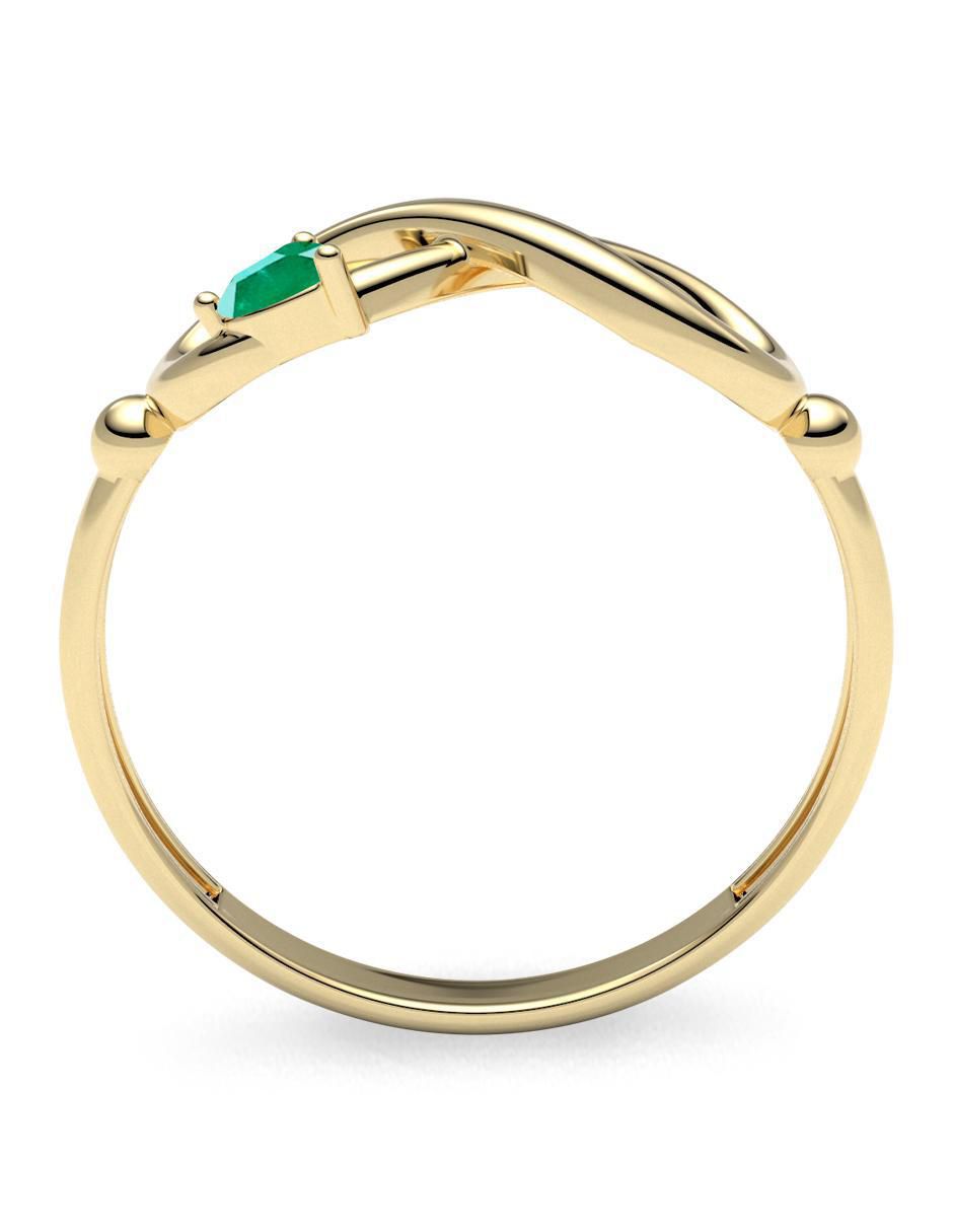 Anillo "de (si aplica)" infinito amelie joyas sin colección sin temática 14 k "de" oro esmeralda