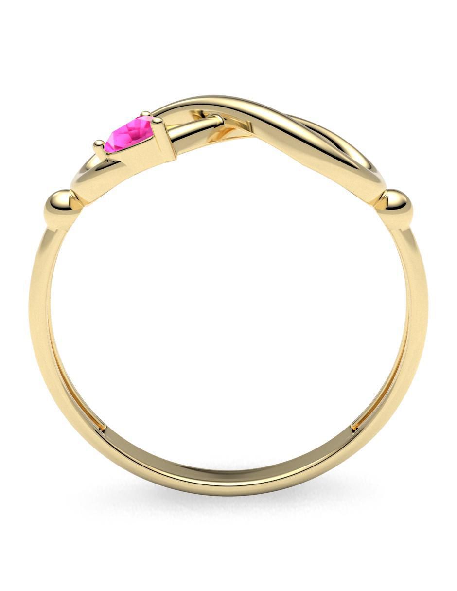 Anillo "de (si aplica)" infinito amelie joyas sin colección sin temática 14 k "de" oro zafiro rosa