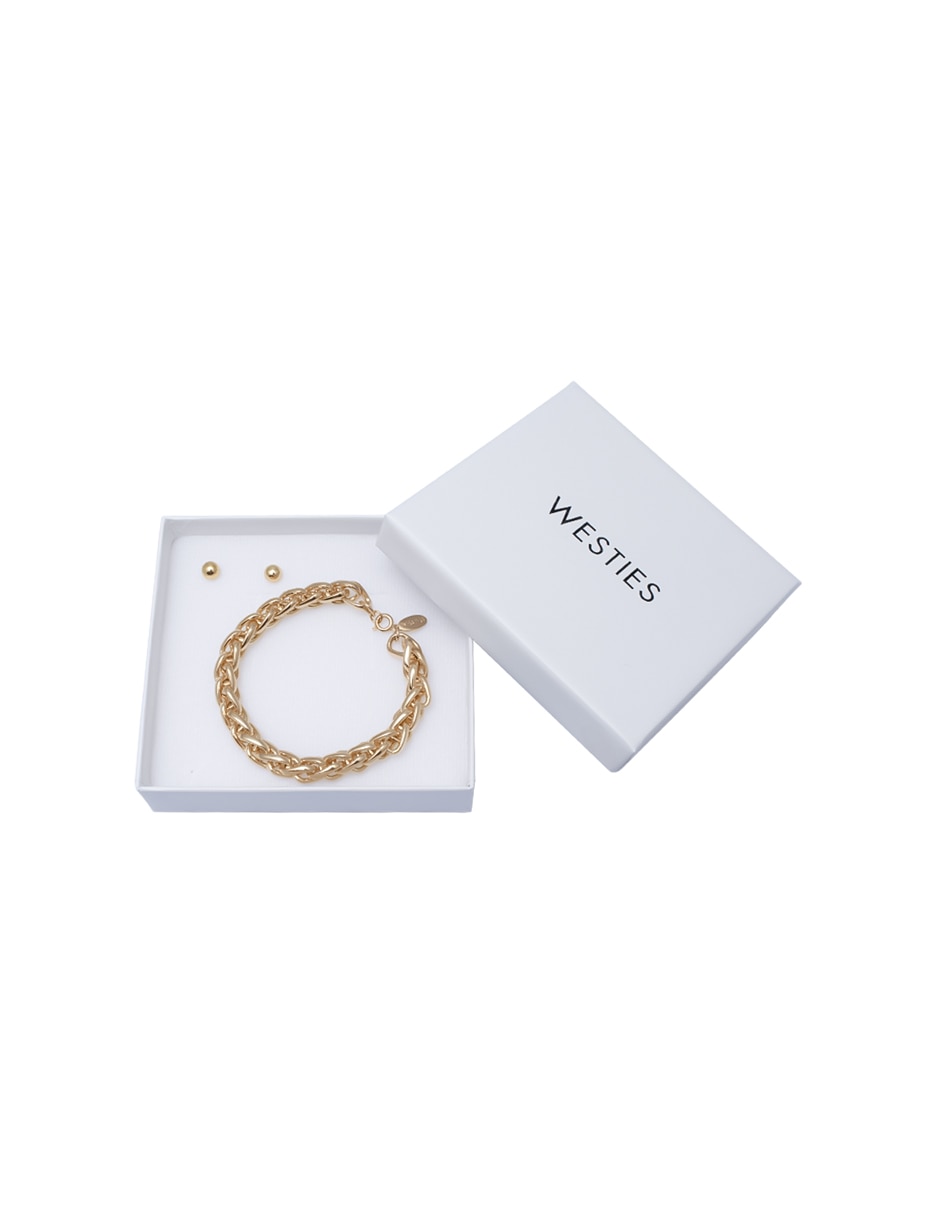 Set de aretes con acabado brillante 3