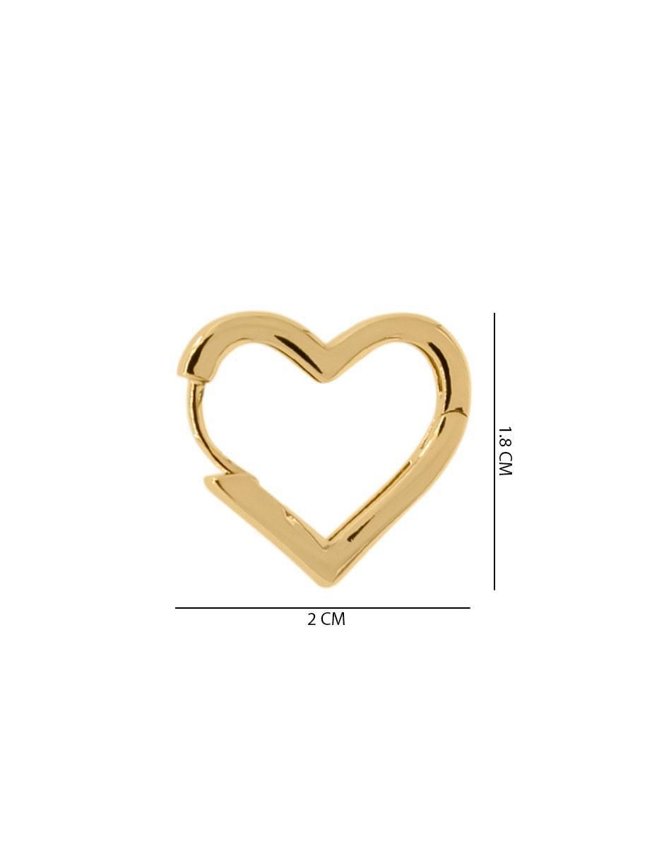 Arracadas de corazón con acabado brillante 4