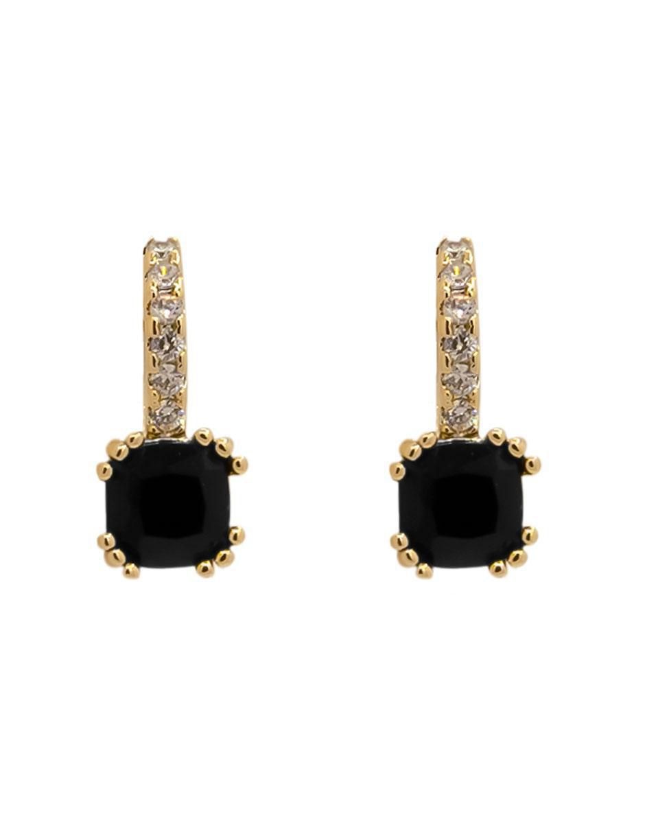Aretes de círculo con acabado pavé zirconia