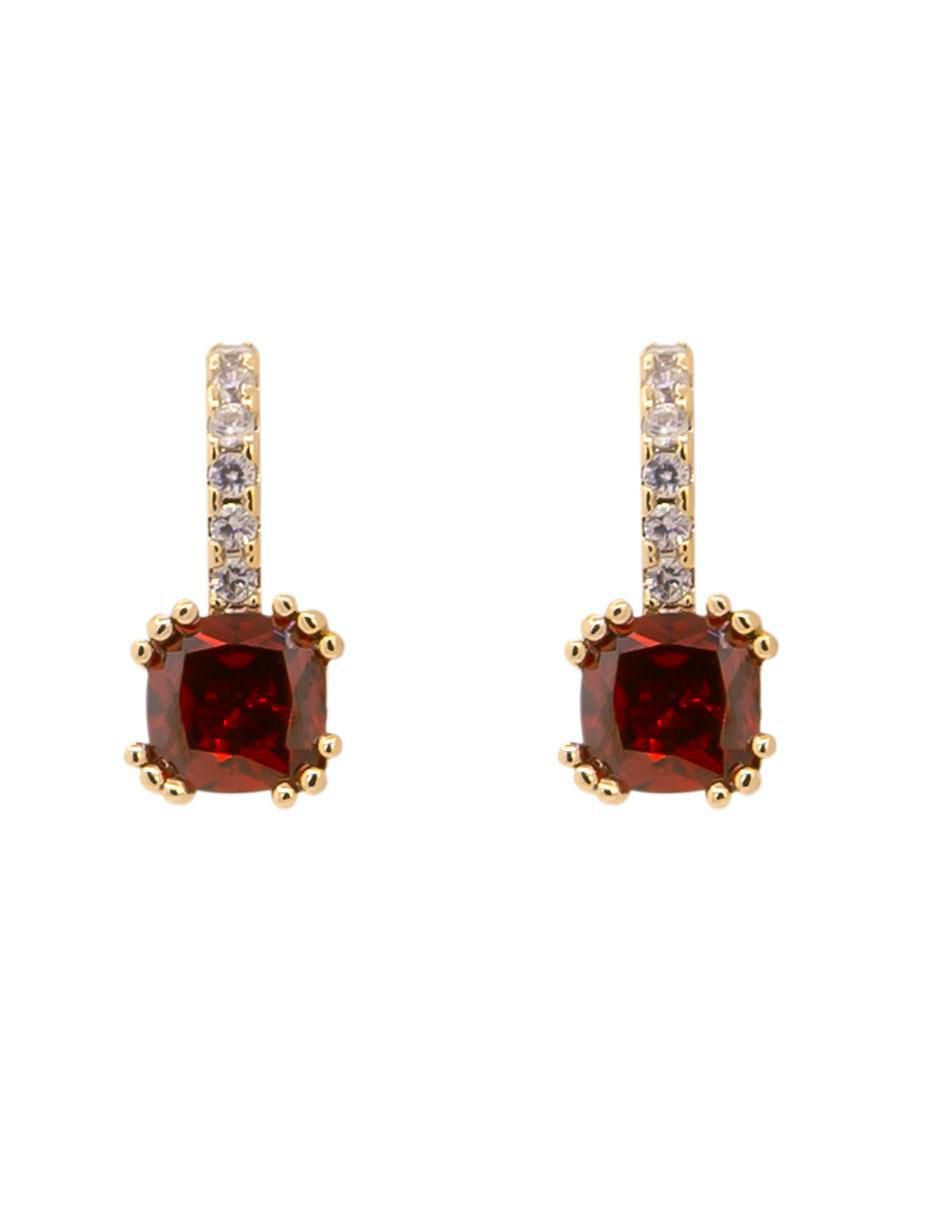 Aretes de círculo con acabado pavé zirconia