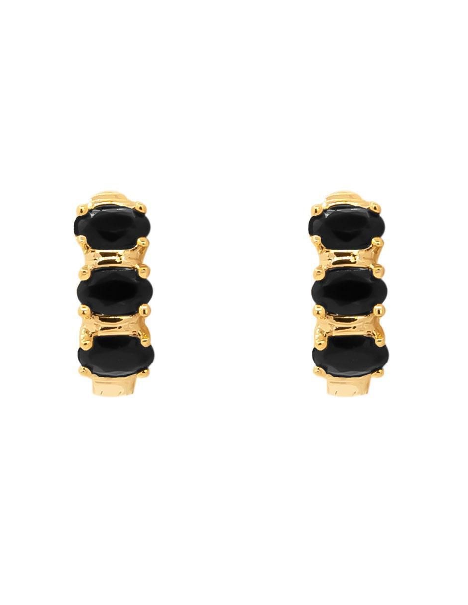 Aretes de óvalo con acabado pavé zirconia 1