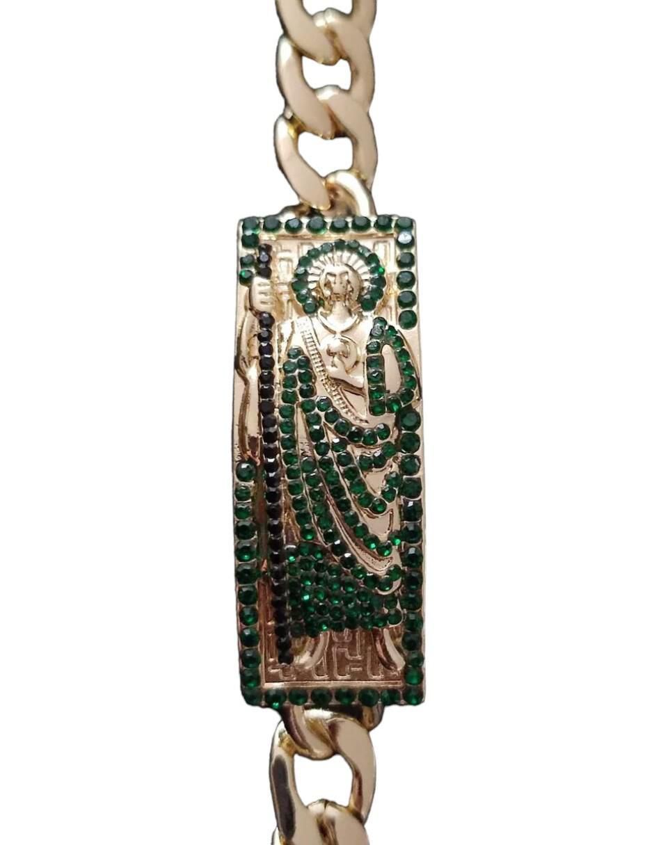 Brazalete con acabado chapa de oro 3