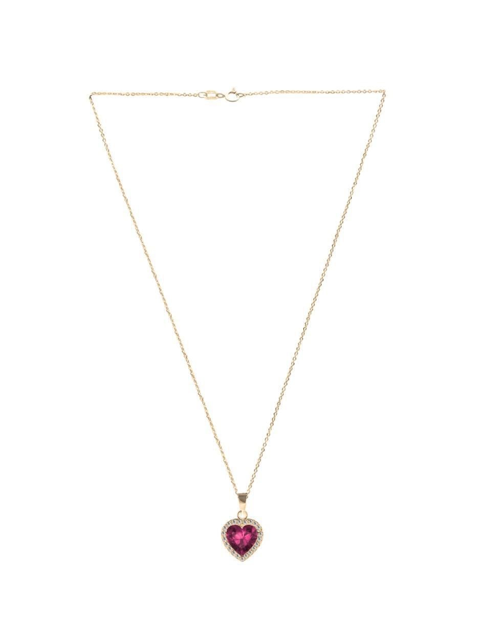 Collar "de (si aplica)" corazón zvezda corazón "de" metal sin kilataje