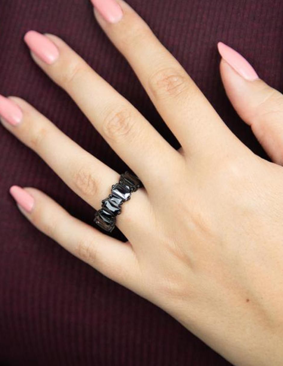 Anillo multi gemas rectangular Luxury zirconia 4