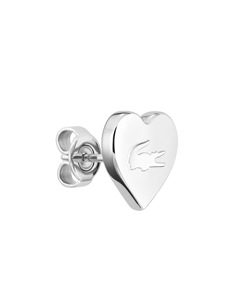 Aretes de corazón Love My Croc con acabado brillante 2