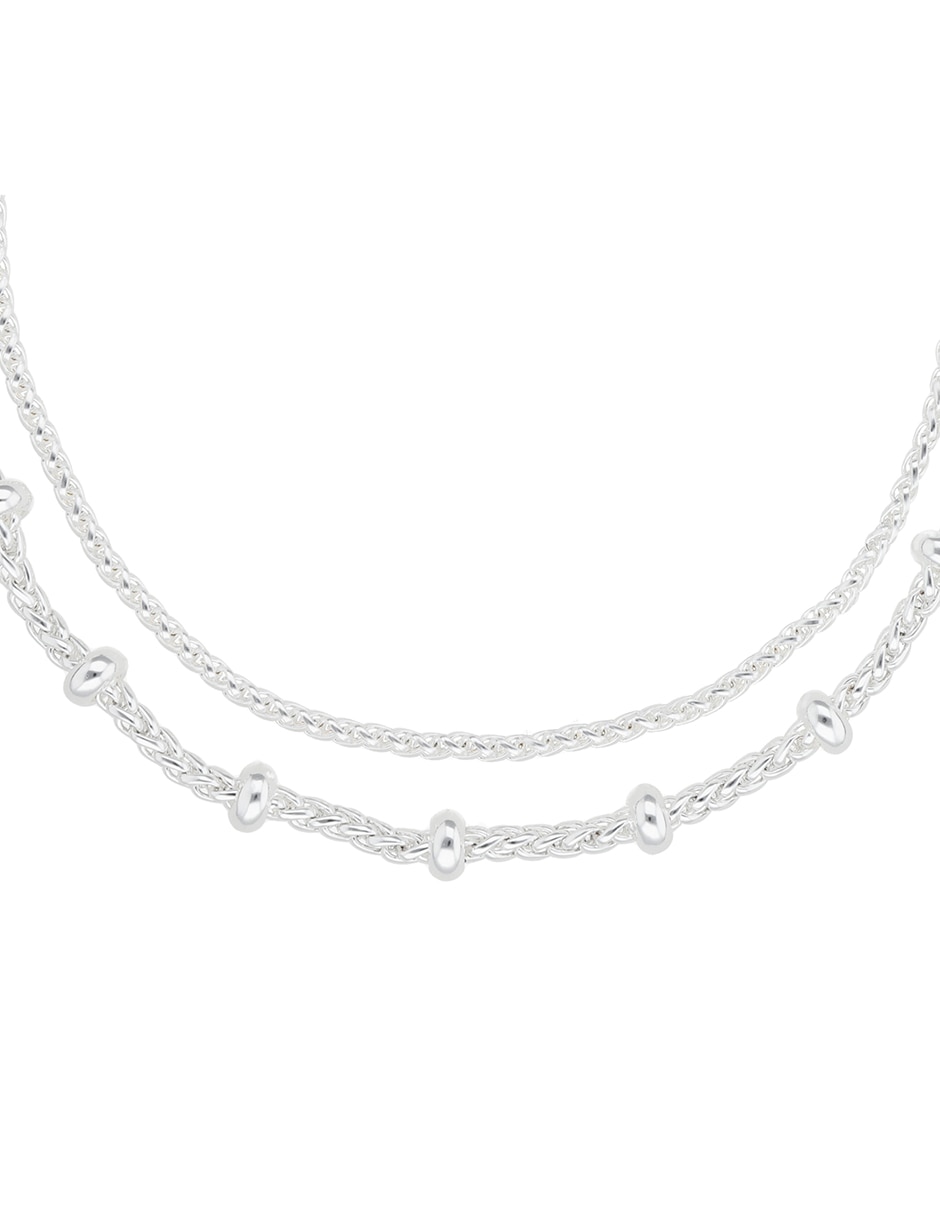 Collar de varios hilos Smooth Silver