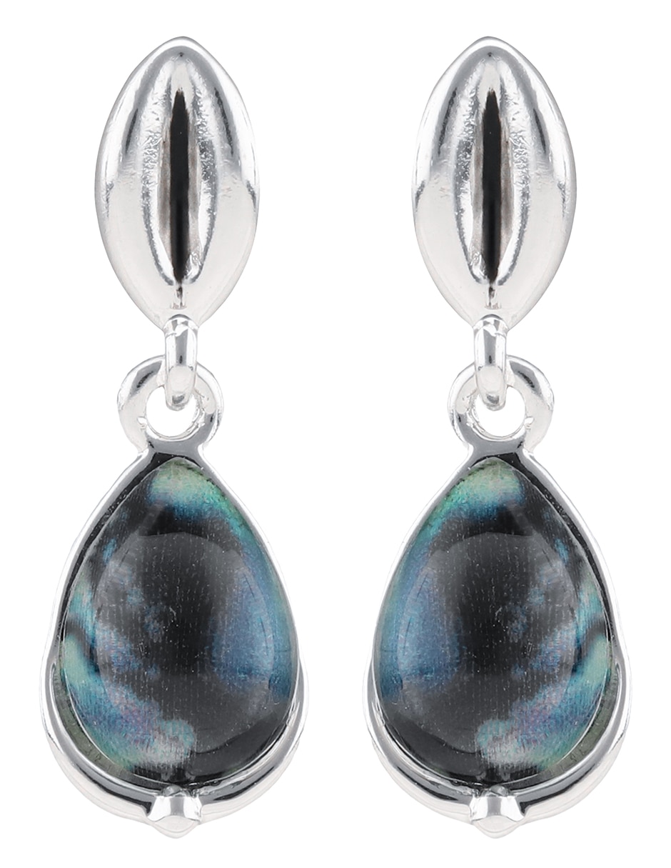 Aretes de gota con acabado brillante resina 1