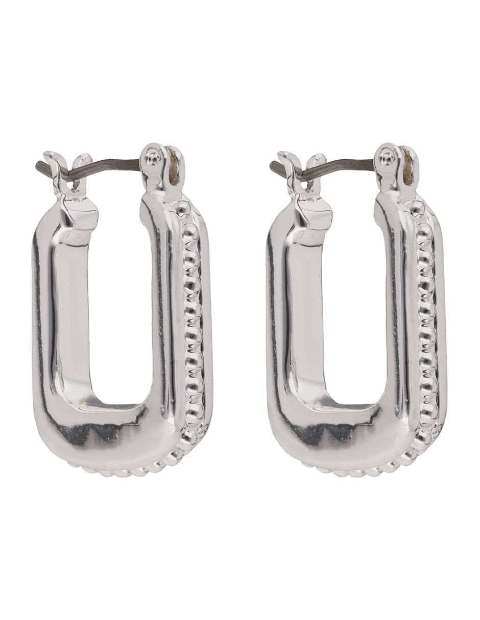 Arracadas cuadrados Basic Metal Ears M2 con acabado brillante 2