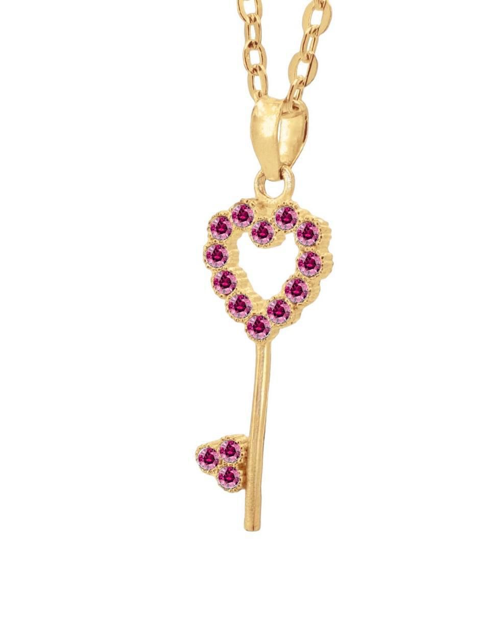 Collar "de (si aplica)" corazón zvezda llave de corazón "de" metal sin kilataje