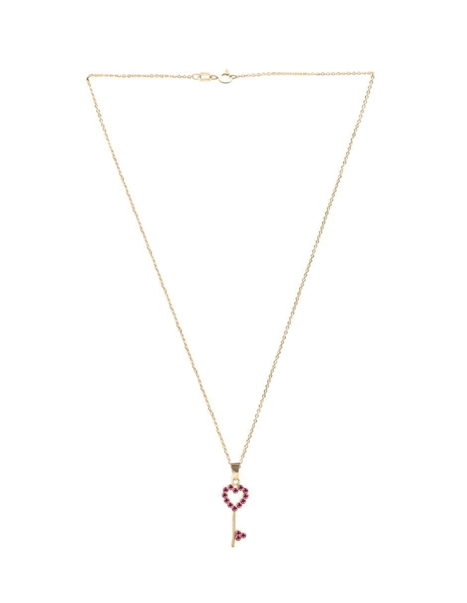 Collar "de (si aplica)" corazón zvezda llave de corazón "de" metal sin kilataje