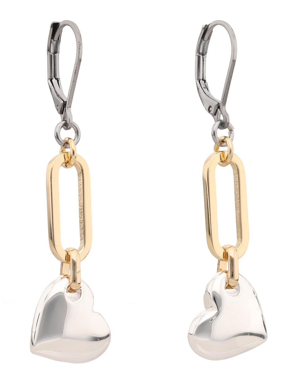 Aretes de corazón Tritone Pear con acabado brillante 2