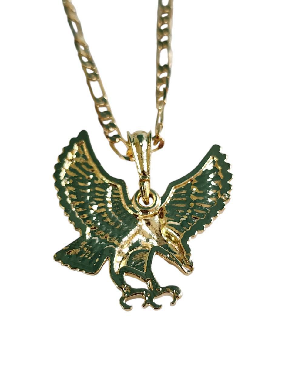 Collar de águila Ave de oro laminado 14 K 2