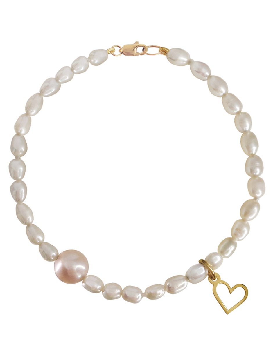 Pulsera de oro 14 k con acabado lustre
