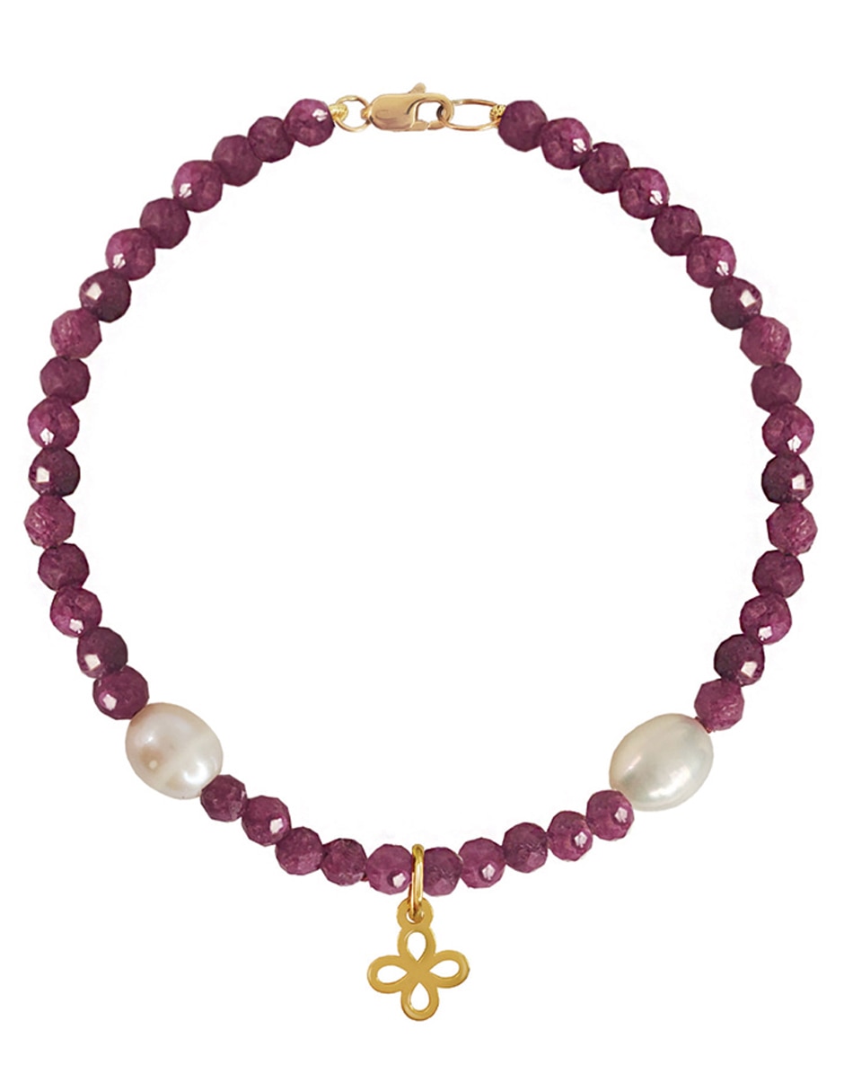 Pulsera de oro 14 k con acabado lustre