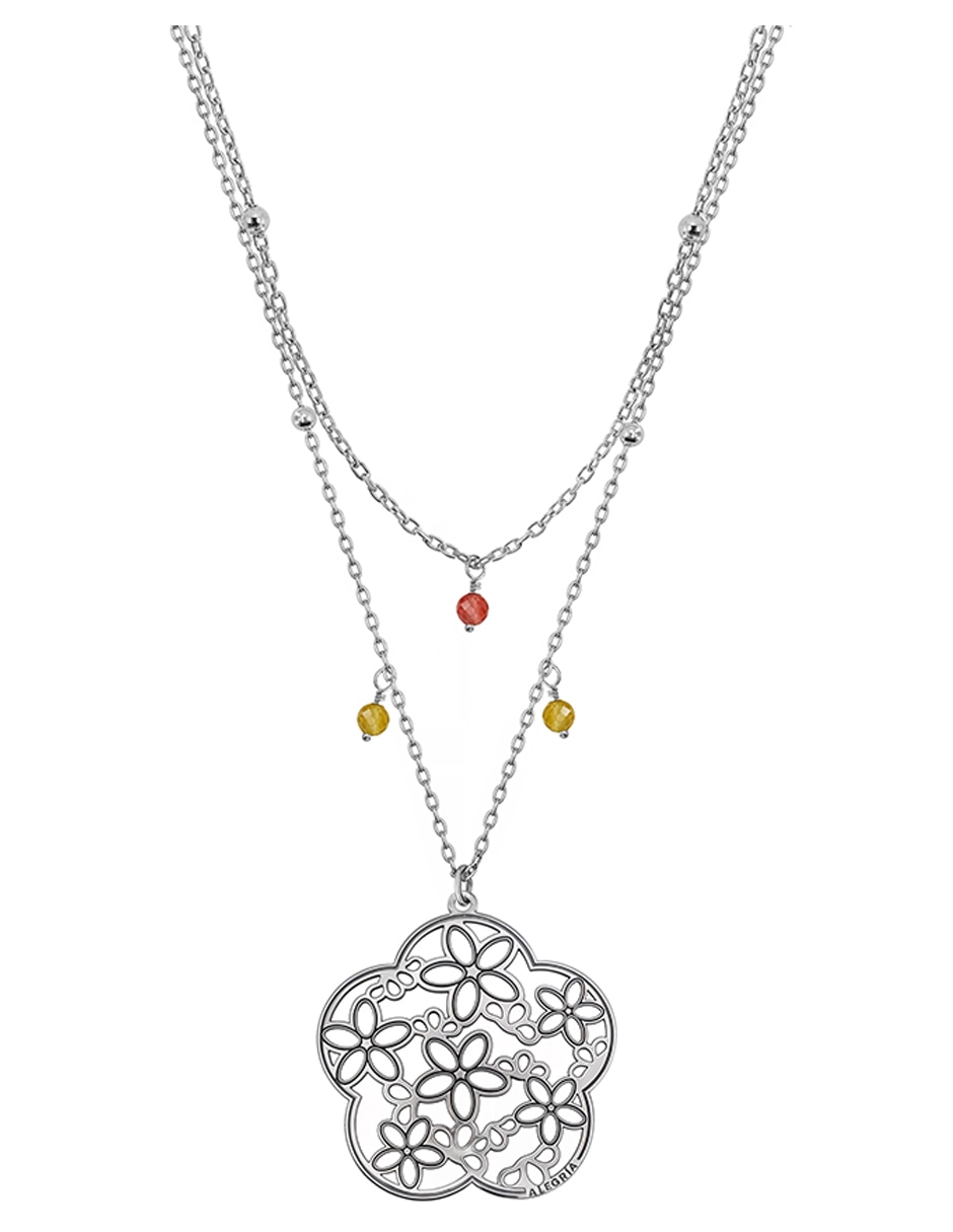 Collar de flor Deseos de plata P 925