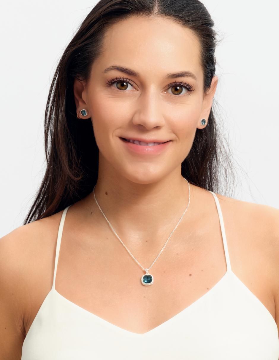 Set de collar y aretes Set Cleo 14 k zirconia cúbica 3