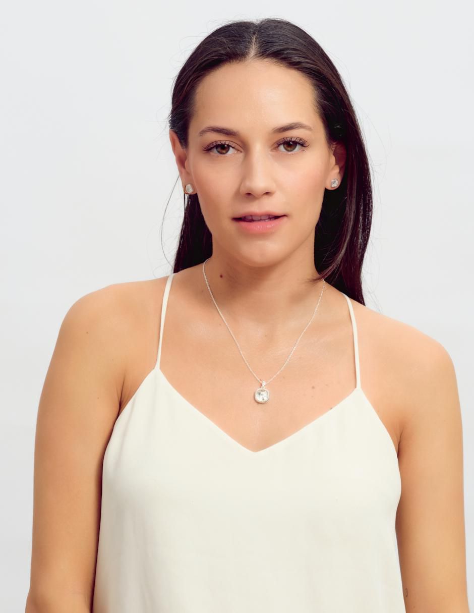 Set de collar y aretes luckyly set cleo sin temática "de" latón 14 k zirconia cúbica