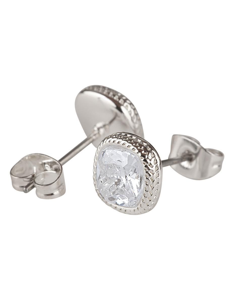 Broqueles "de (si aplica)" cuadrada sin temática luckyly cleo "de" latón 14 k "con acabado" brillante zirconia cúbica