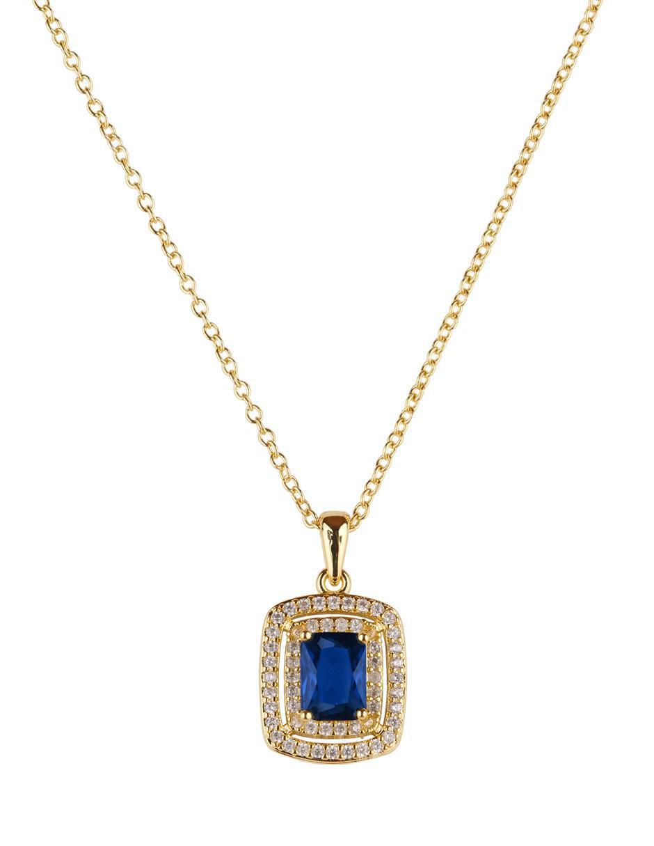 Collar cuadrado Elia de baño de oro 14 K