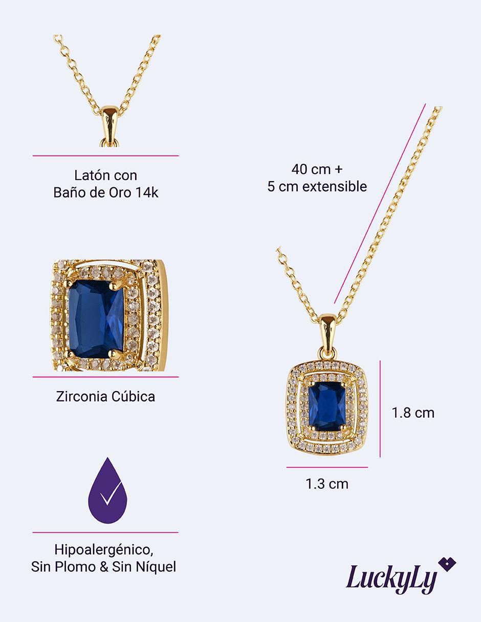 Collar cuadrado Elia de baño de oro 14 K 5