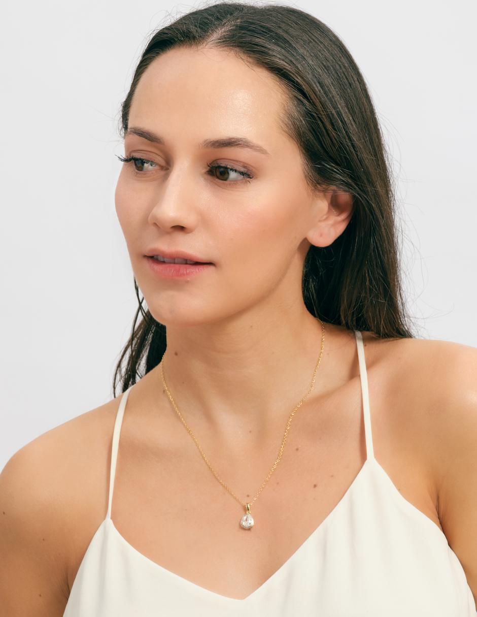 Collar "de (si aplica)" gota luckyly dory "de" latón 14 k