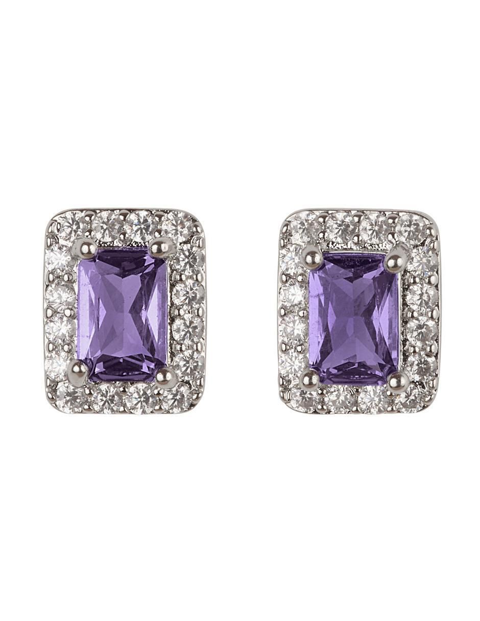 Broqueles "de (si aplica)" cuadrada sin temática luckyly elia "de" latón 14 k "con acabado" brillante zirconia cúbica