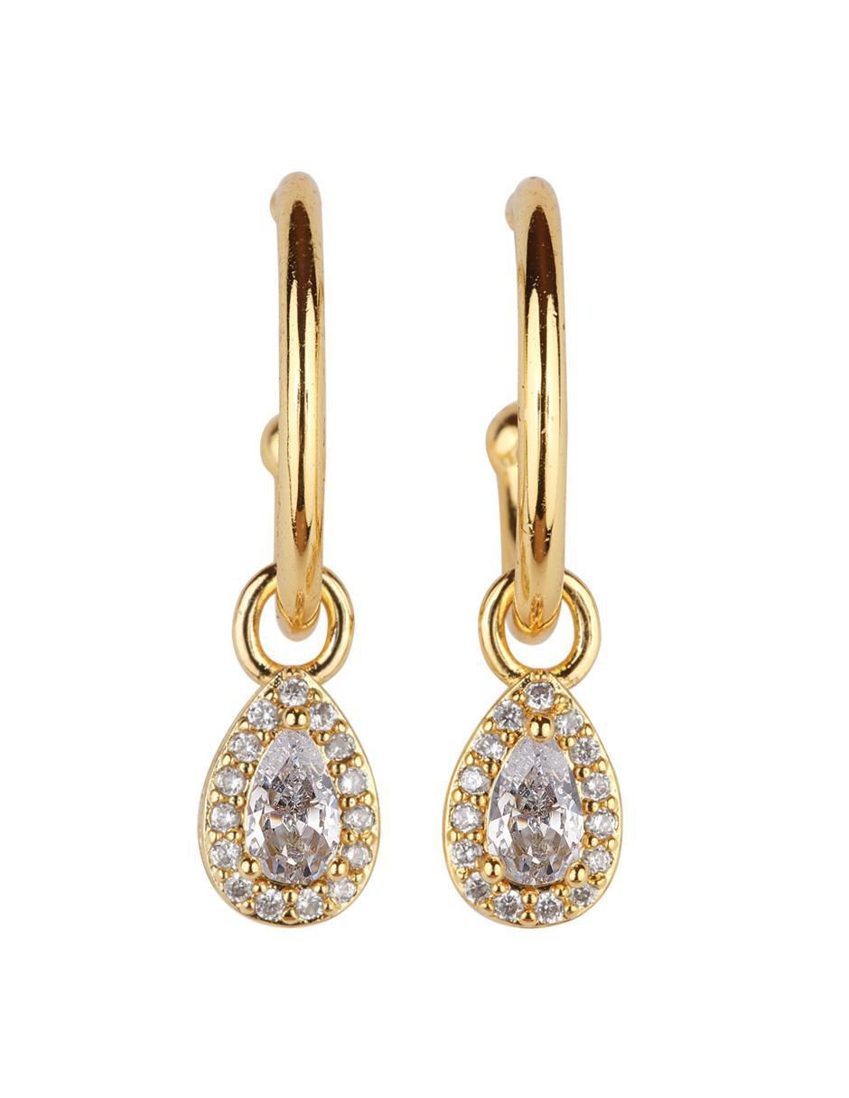 Arracadas "de (si aplica)" gota sin temática luckyly dory "de" latón 14 k "con acabado" baño oro zirconia cúbica