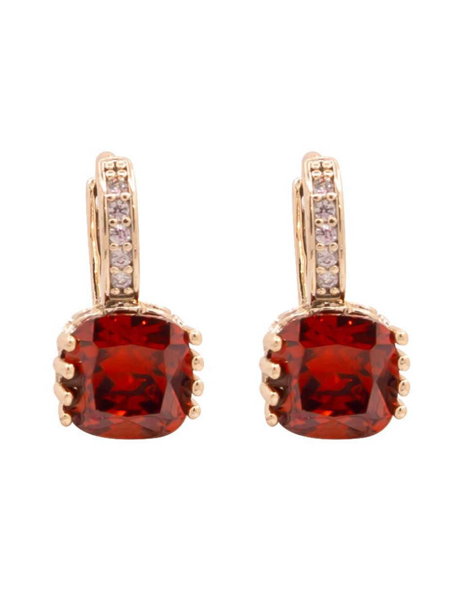 Aretes con acabado brillante zirconia Aretes con acabado brillante zirconia