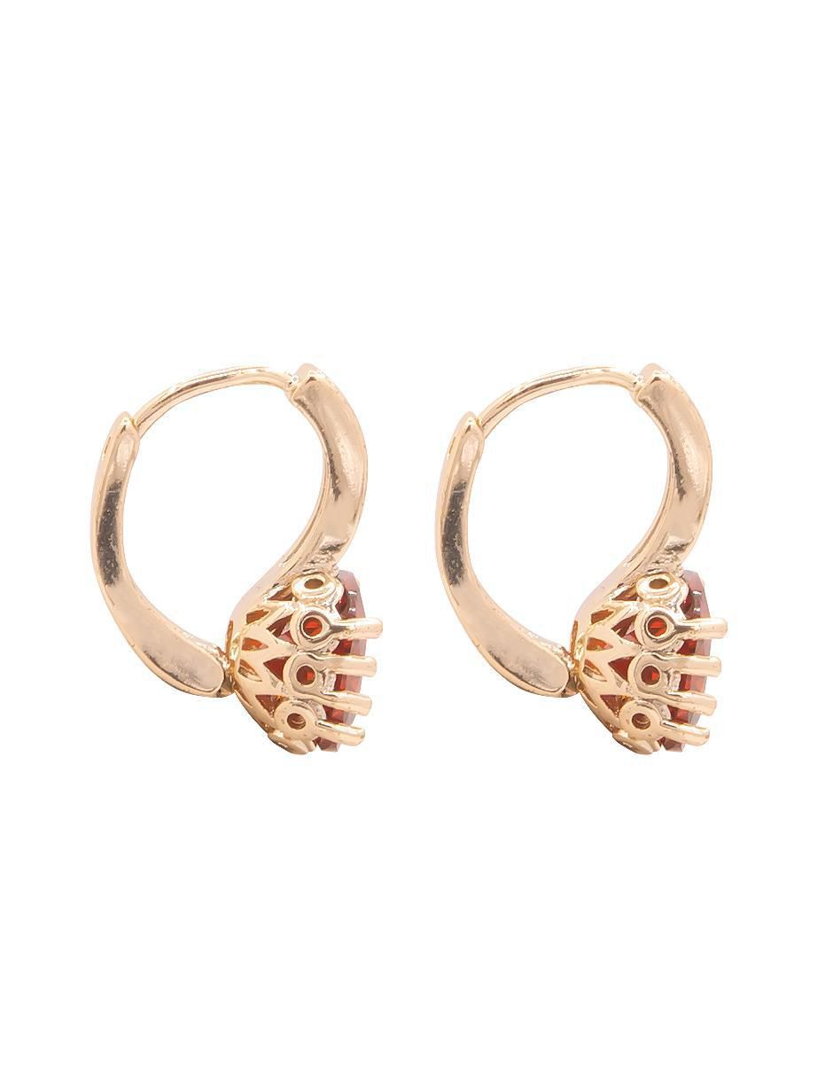 Aretes con acabado brillante zirconia 3