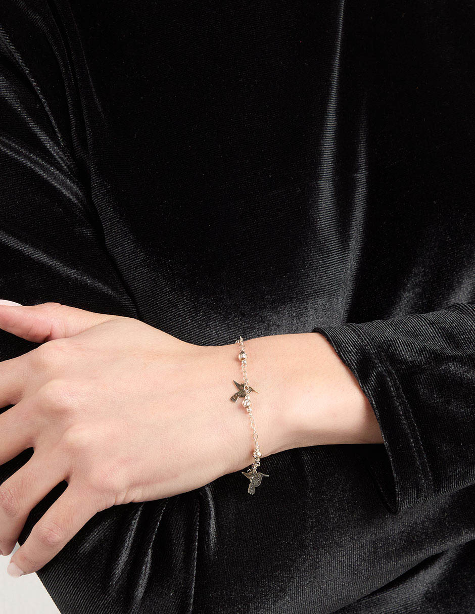 Pulsera de plata p 925 Colibrí 3