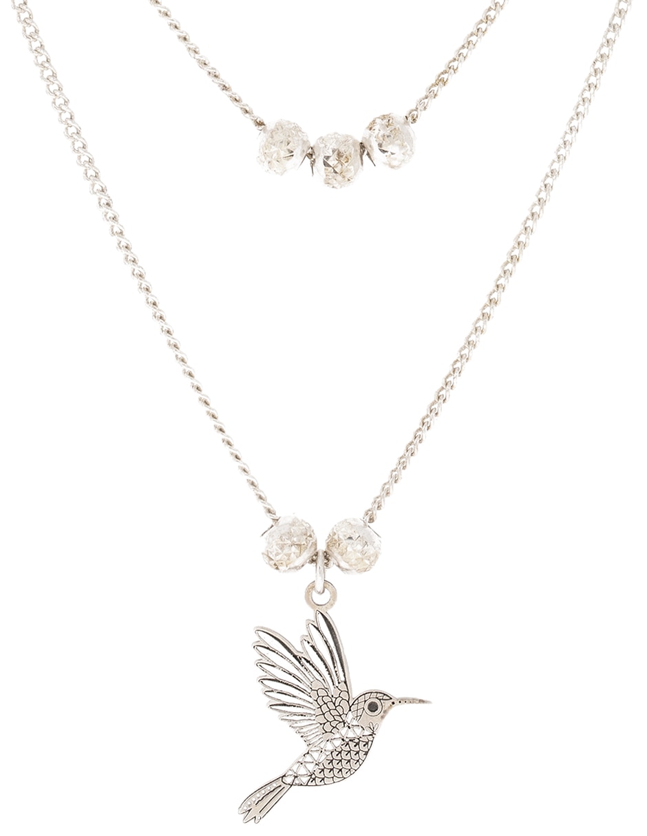 Collar de colibrí Naturaleza de plata P 925