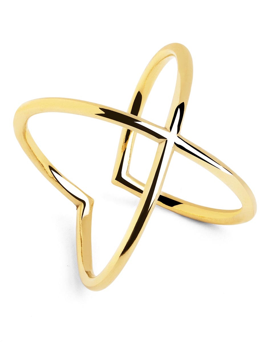 Anillo de infinito de plata P 925 con acabado baño de oro 1
