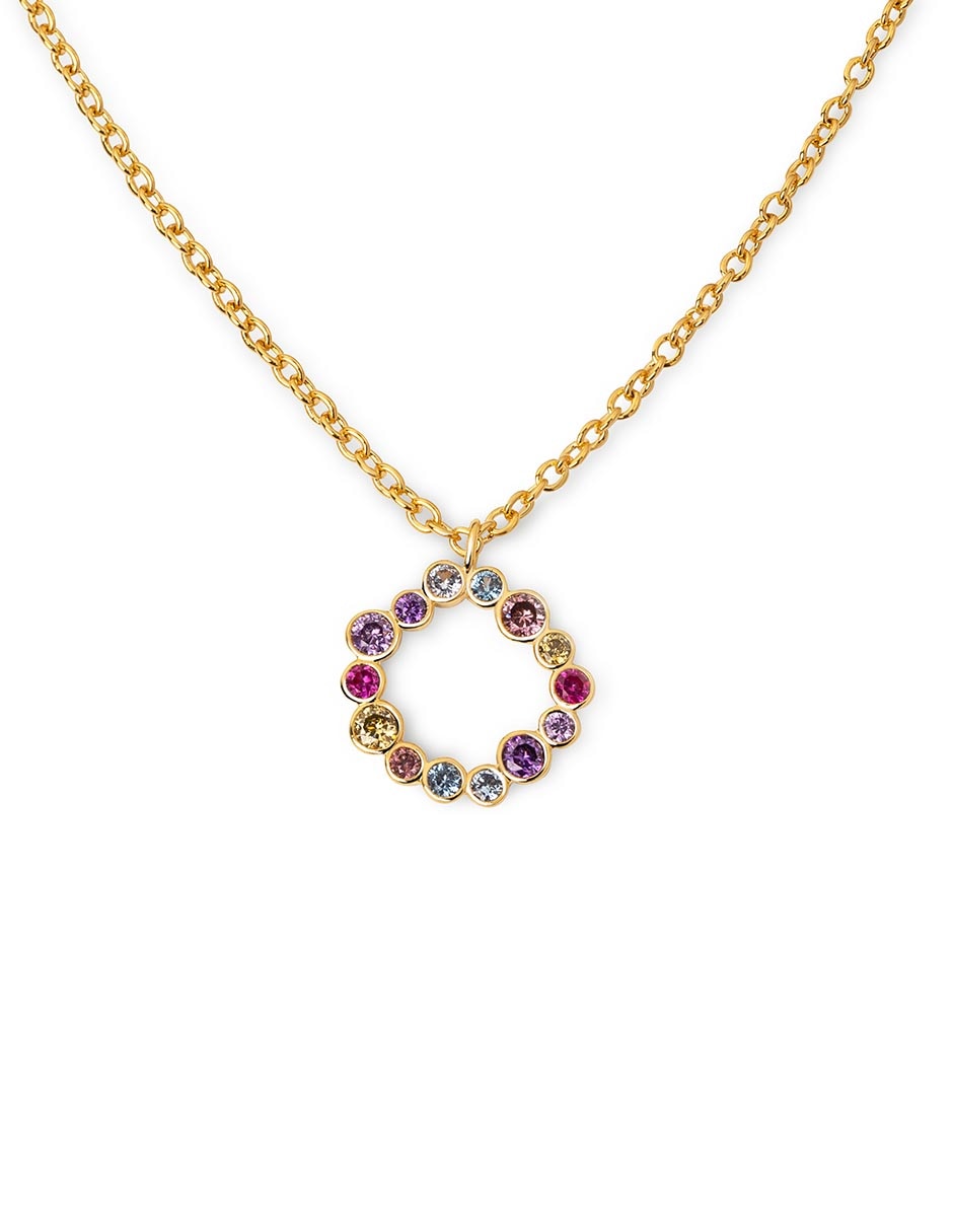 Collar con dije Bubbles de baño de oro 18 K