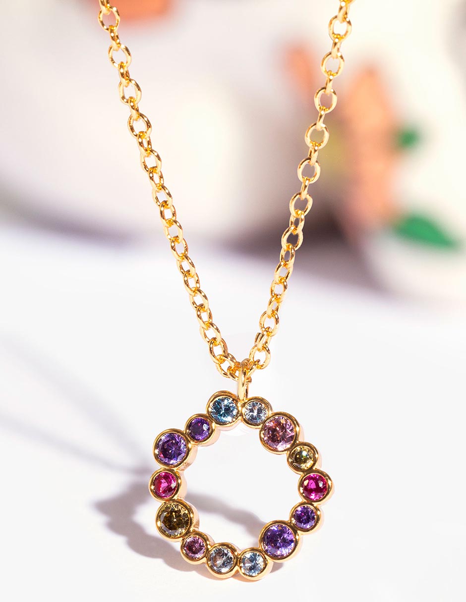 Collar con dije Bubbles de baño de oro 18 K 2