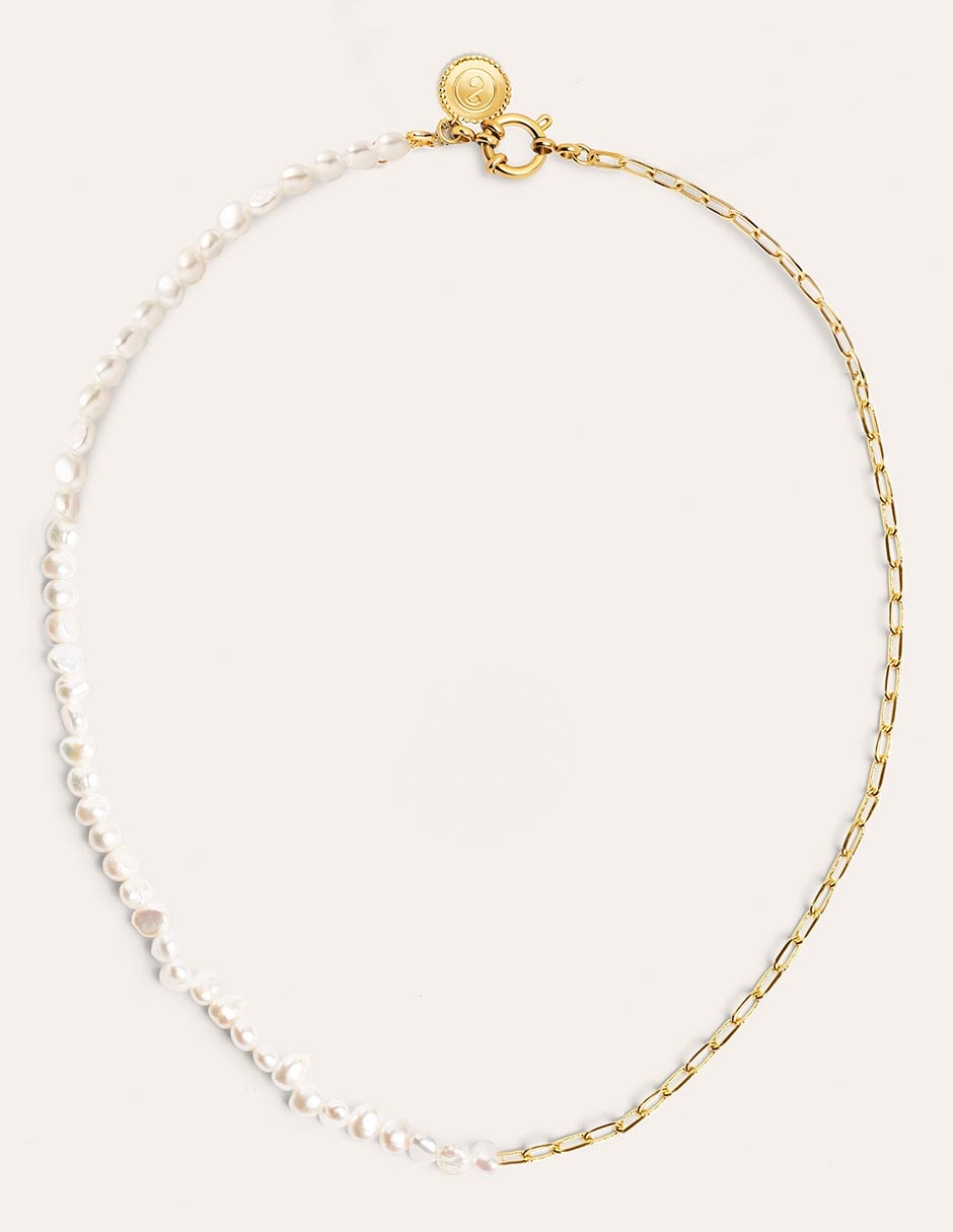 Collar Chic Pearl de baño de oro 18 K 6