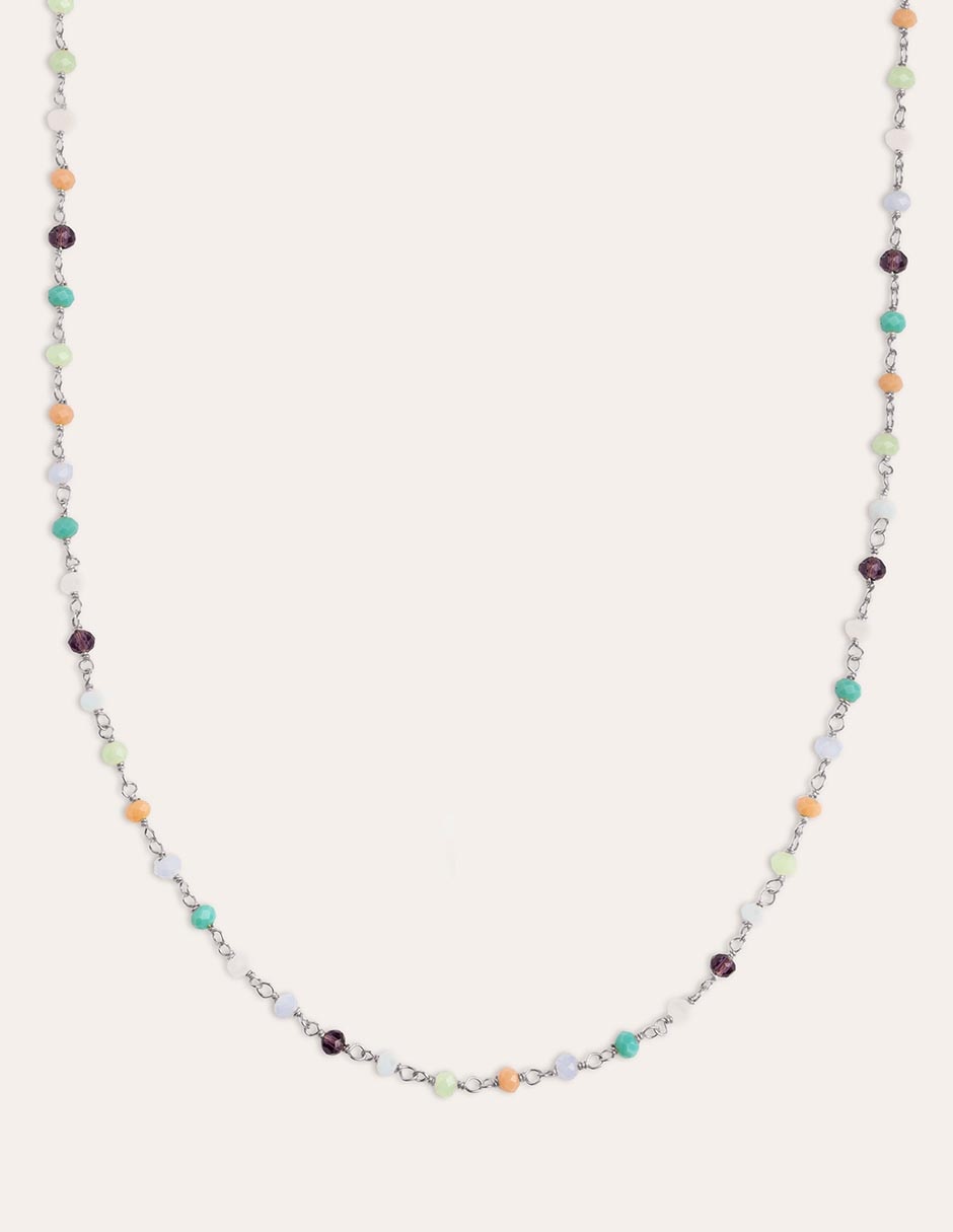 Collar Crystals Colors de plata 2