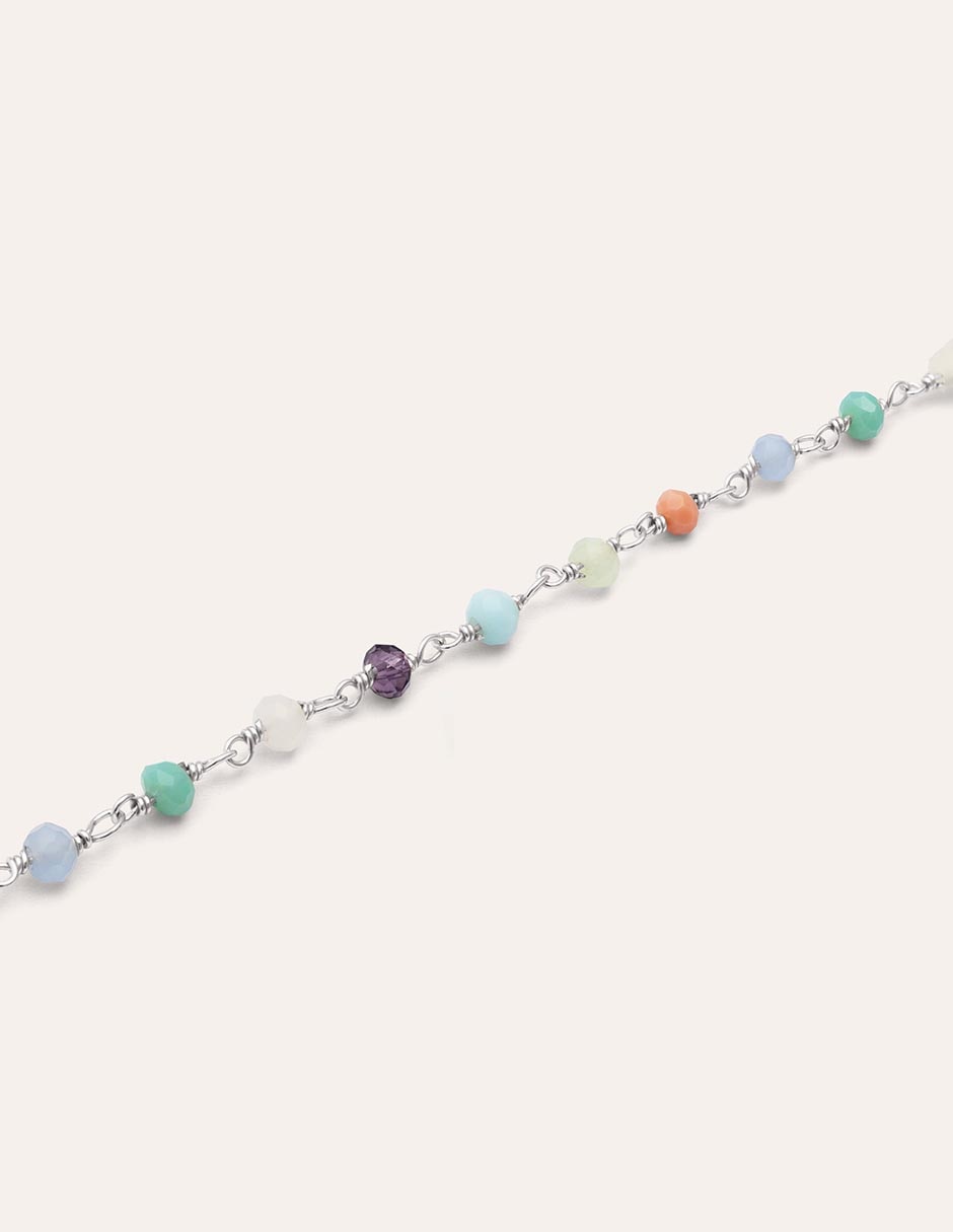 Collar Crystals Colors de plata 3