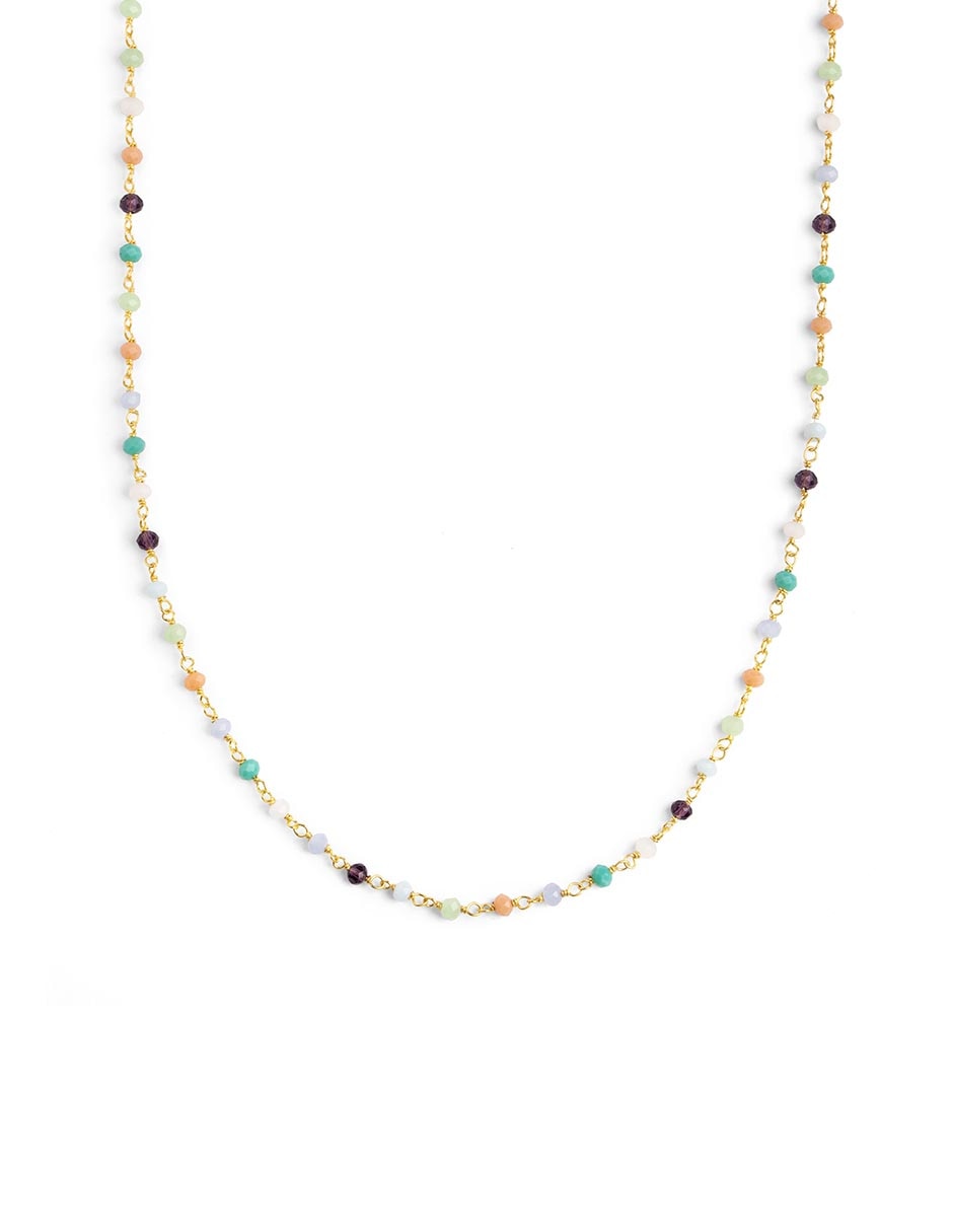 Collar Crystals Colors de plata 18 K