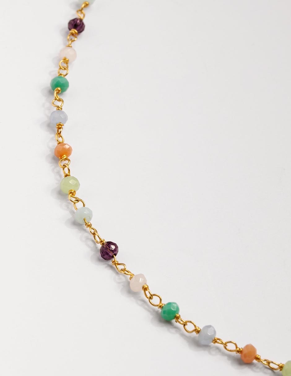 Collar Crystals Colors de plata 18 K 3