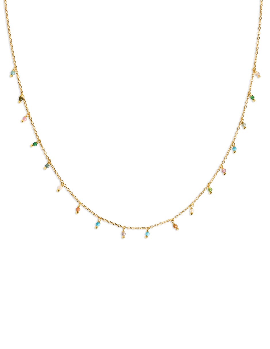 Collar Dancing Stones de baño de oro 18 K