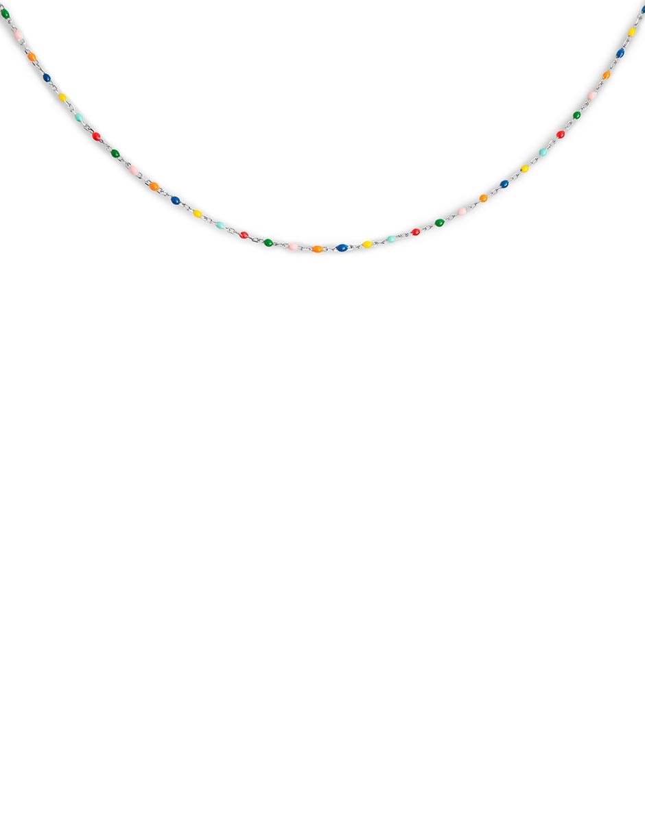 Collar Dots Colors de plata P 925