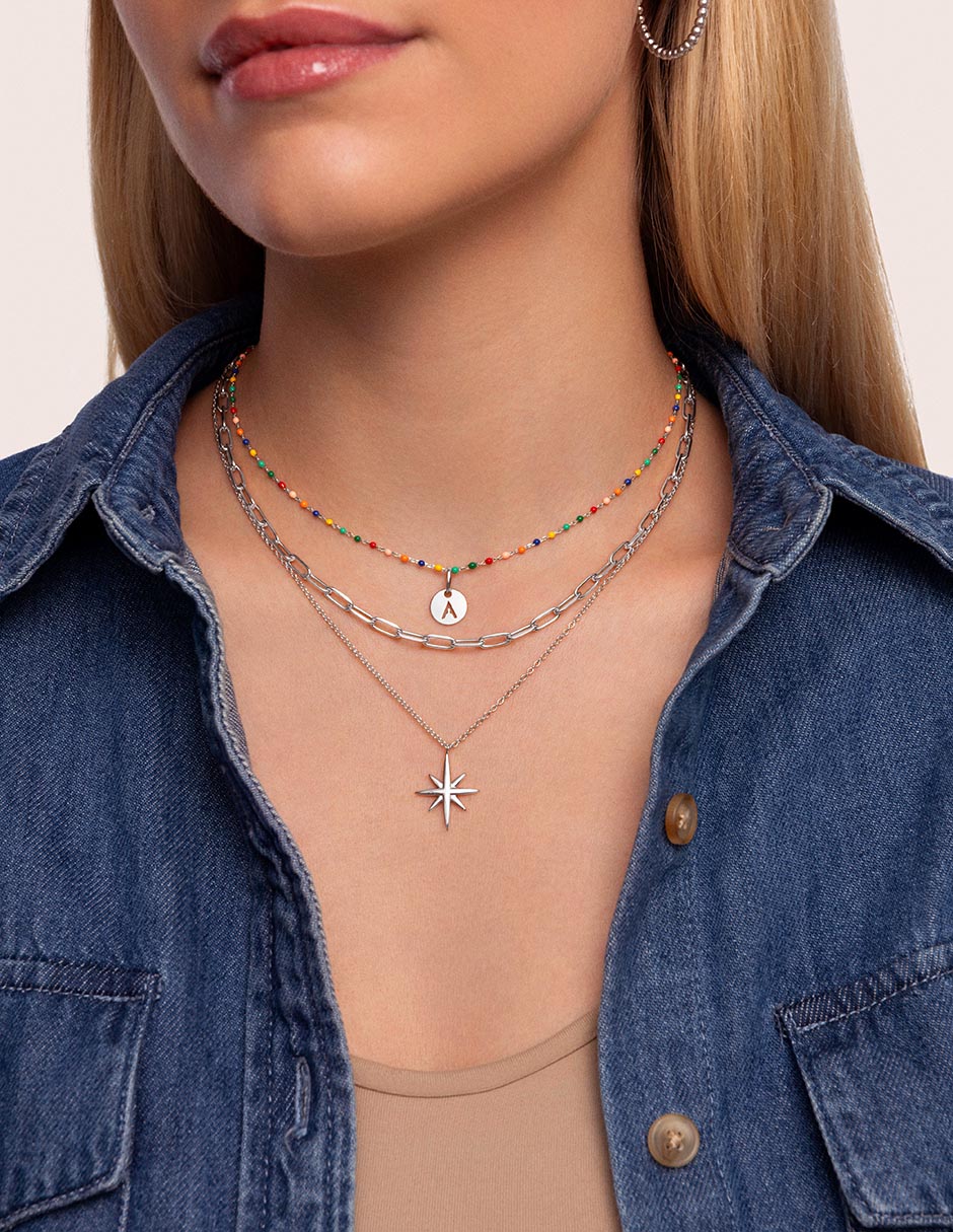 Collar Dots Colors de plata P 925 4