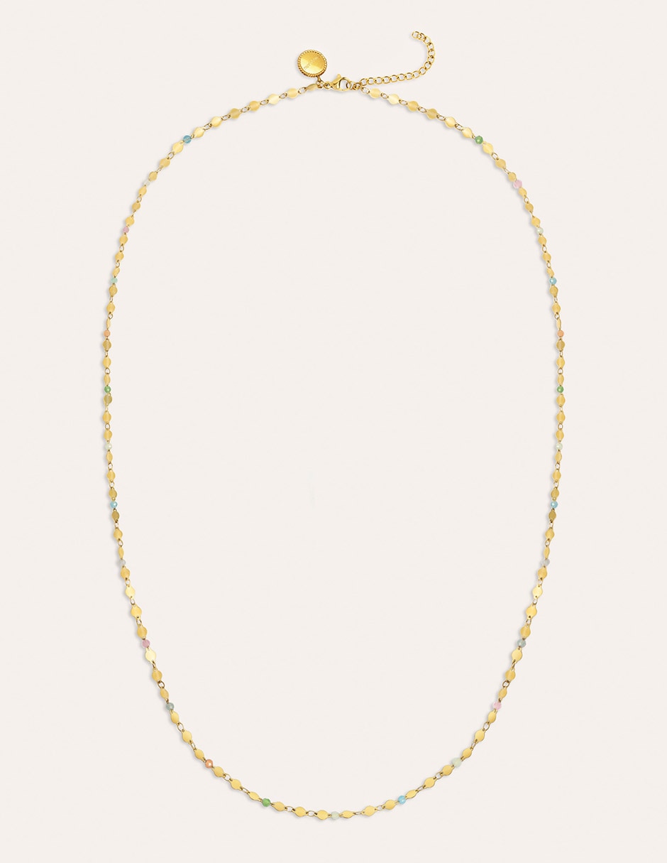 Collar Long Crystals Sun de baño de oro 18 K 2