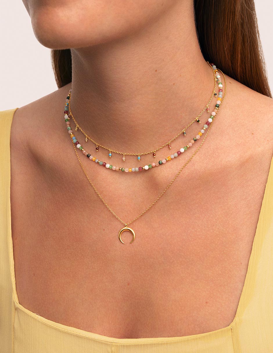 Collar Moonset de baño de oro 18 K 4